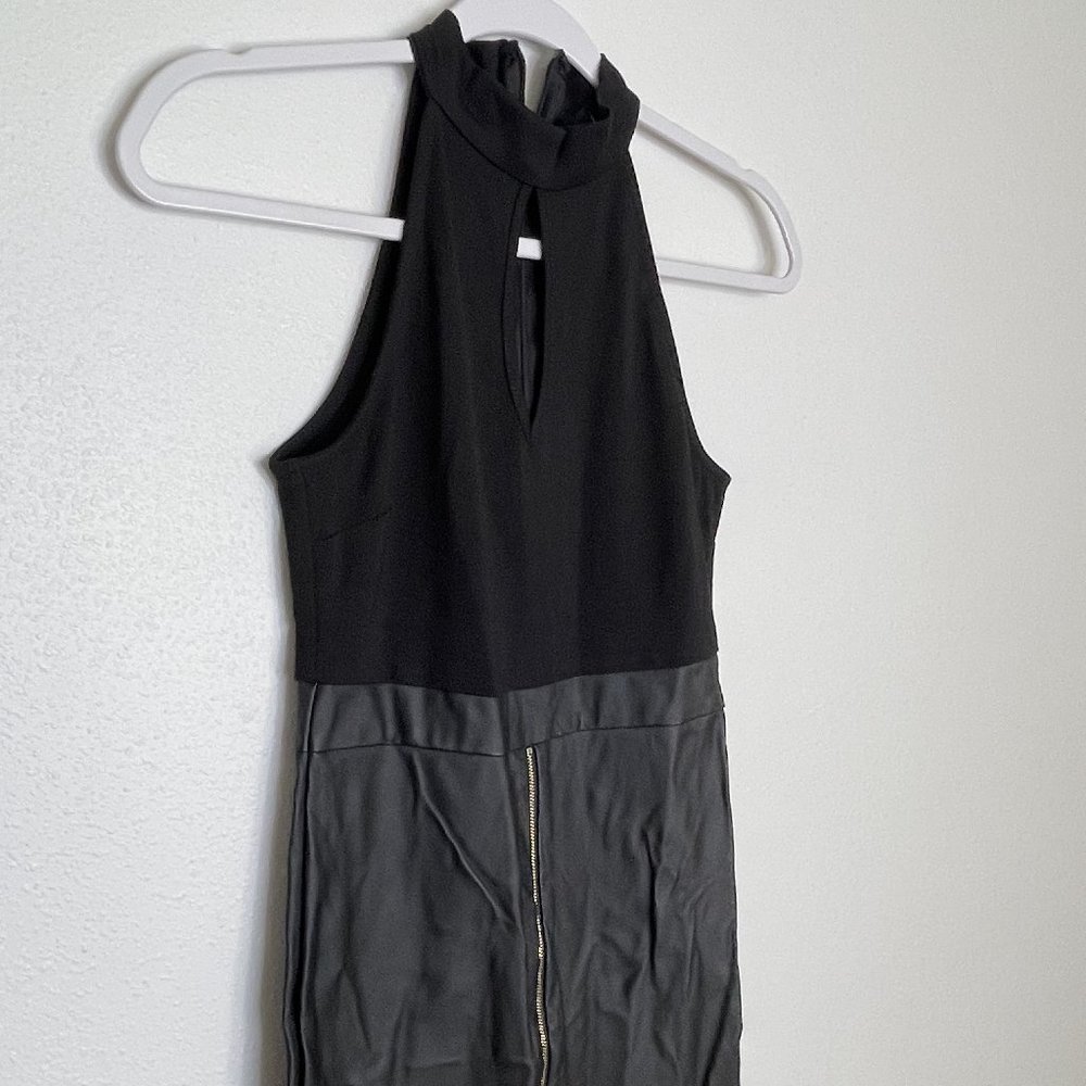 HOT Bodycon Faux Lether Midi Dress - S (NEVER WORN)